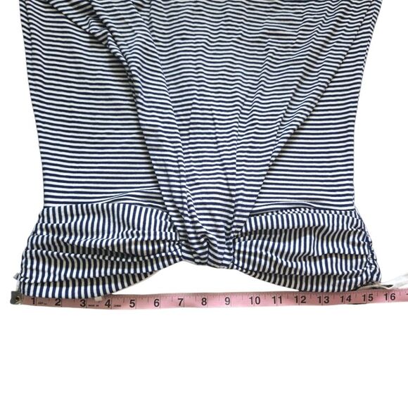 AUW BlueWhite Stripe Strapless Mini Dress - S - Picture 10 of 12